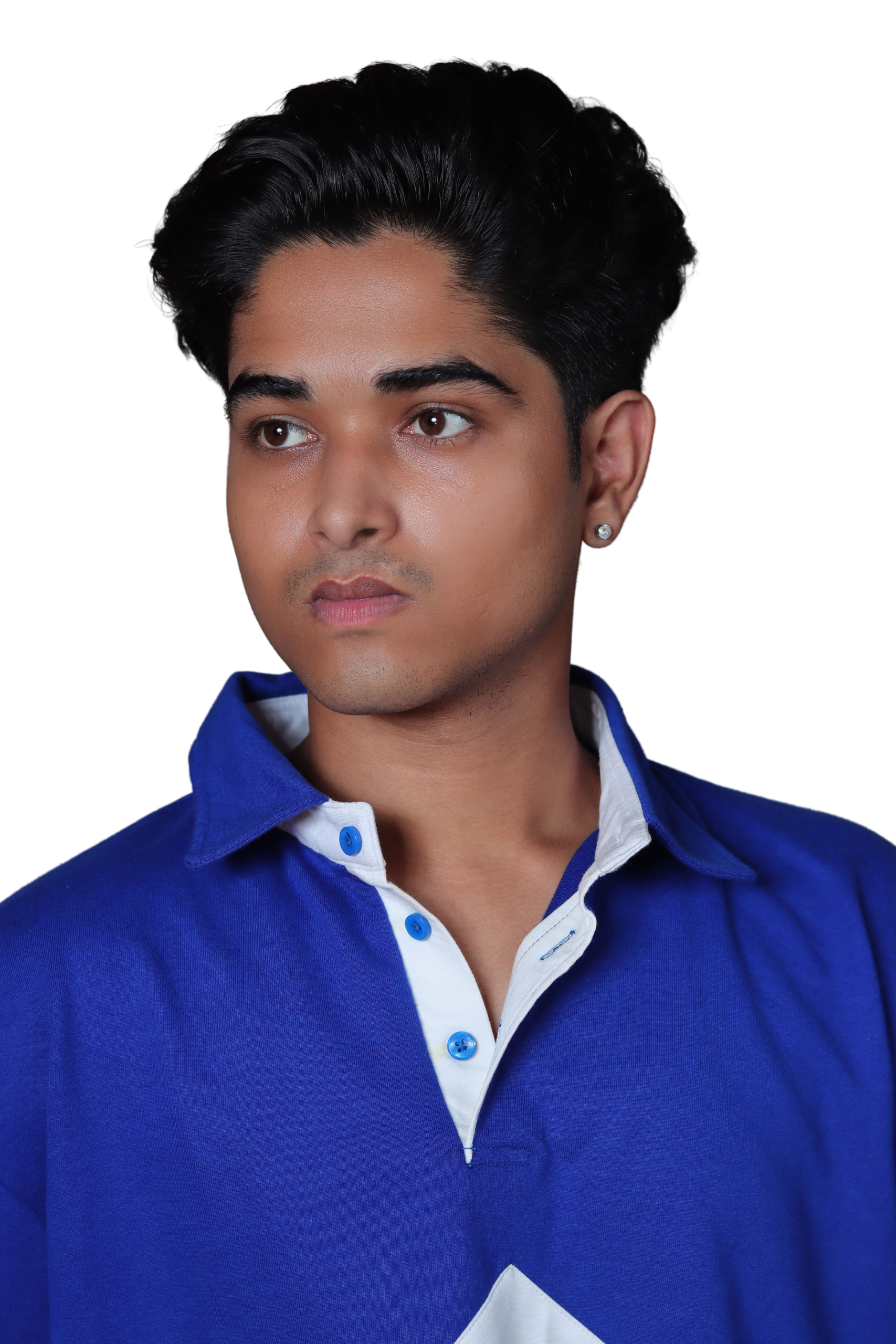 Blue Oversized Polo T-Shirt - Image 2
