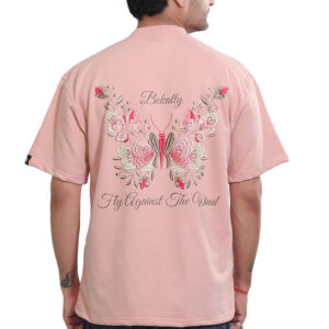 Butterfly Design Oversized Graphic T-Shirt