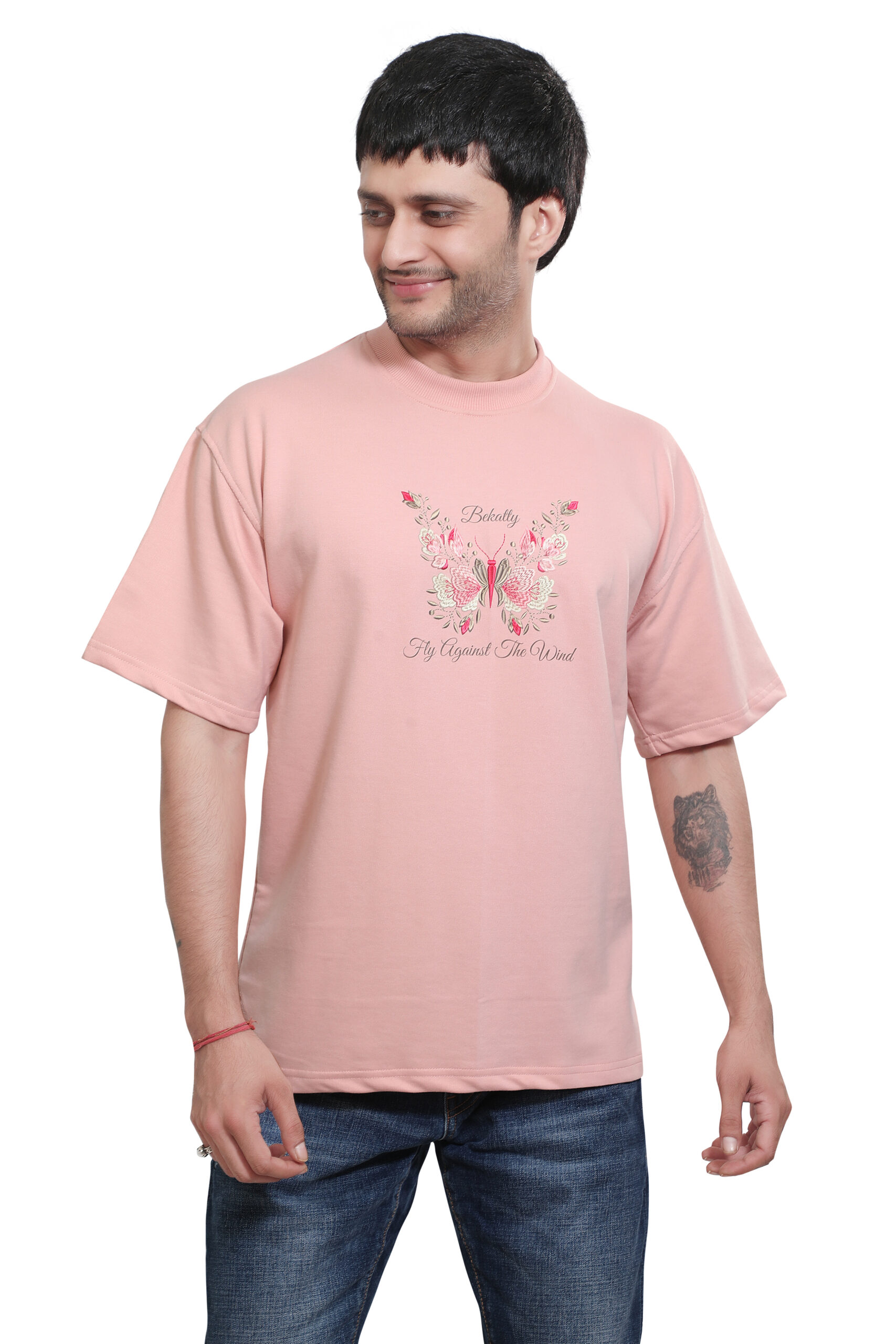 Butterfly Design Oversized Graphic T-Shirt - Image 2