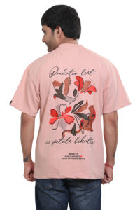 Petal Drift Oversized Graphic T-Shirt