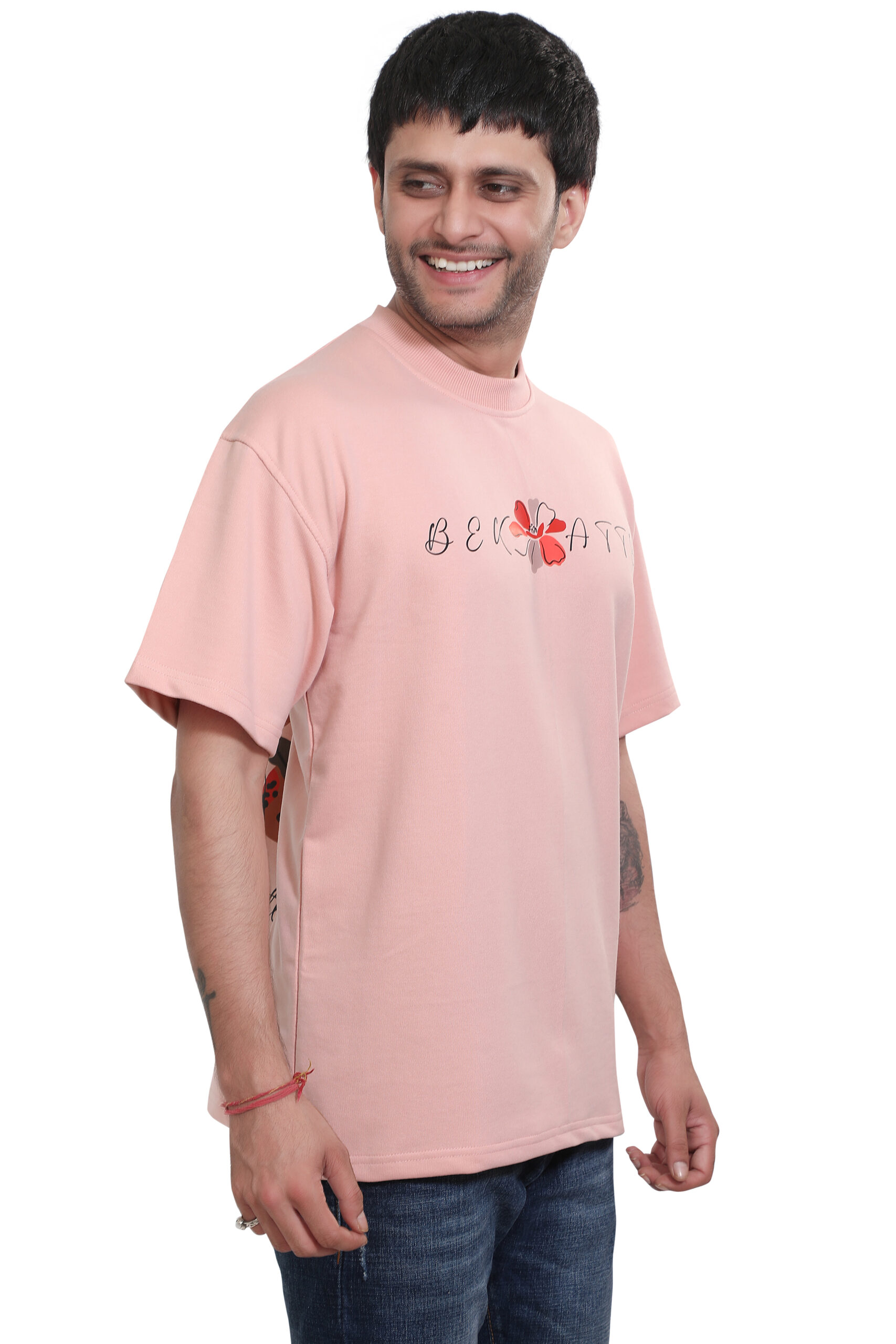 Petal Drift Oversized Graphic T-Shirt - Image 3