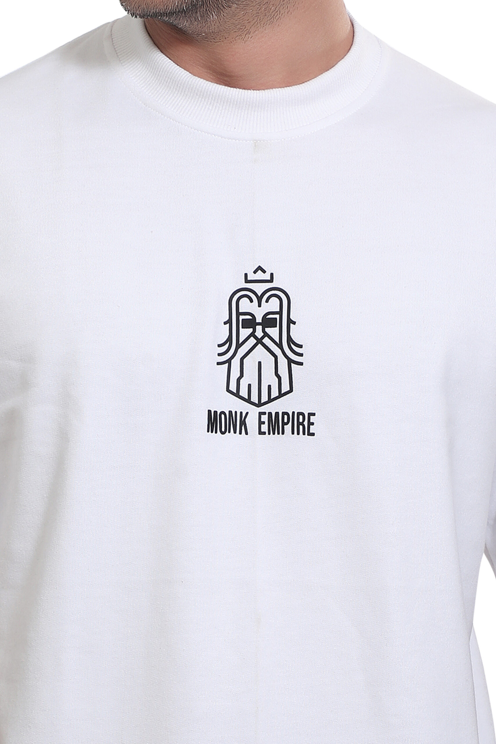 Monk Empire Oversized Graphic White T-Shirt - Image 5