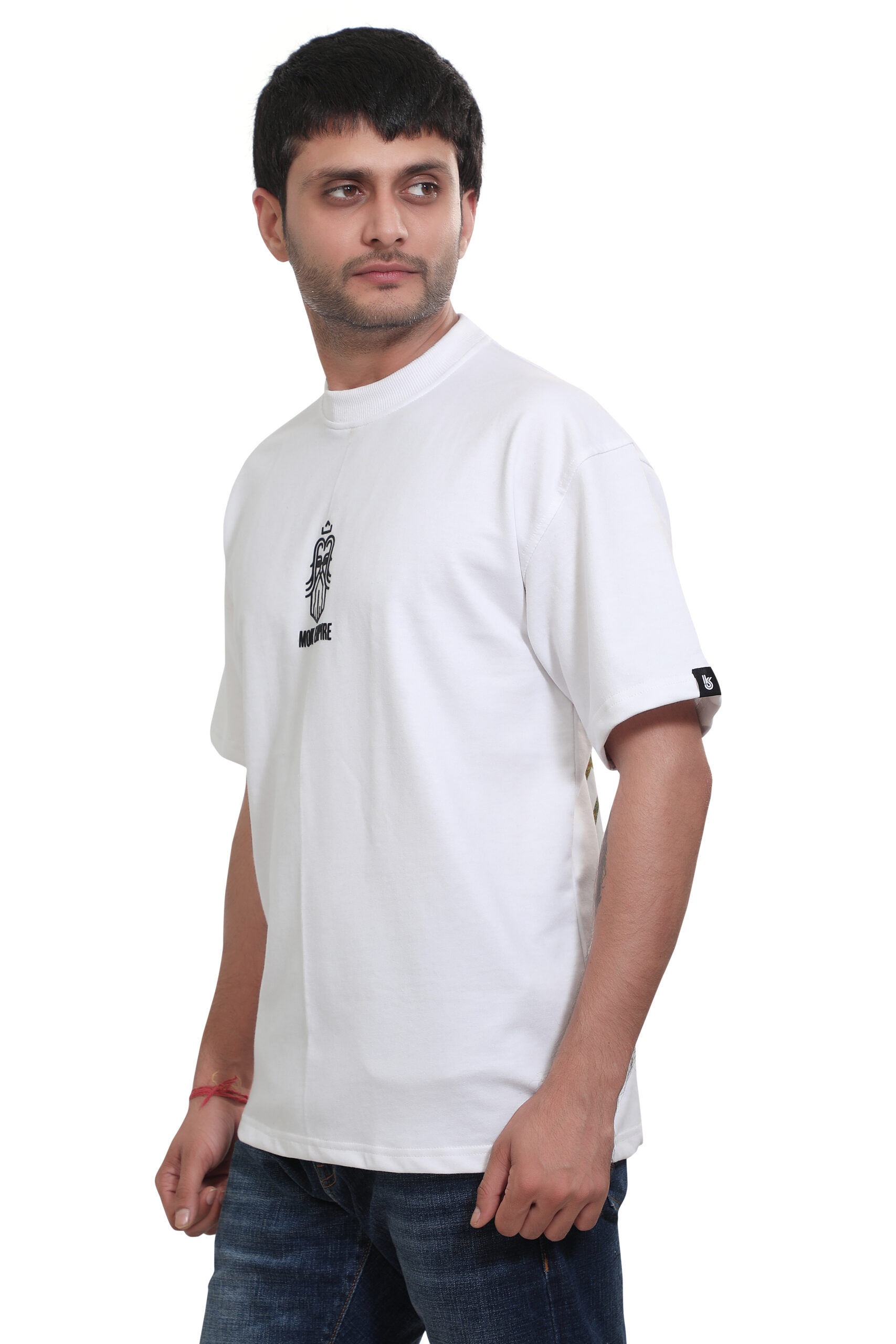 Monk Empire Oversized Graphic White T-Shirt - Image 3
